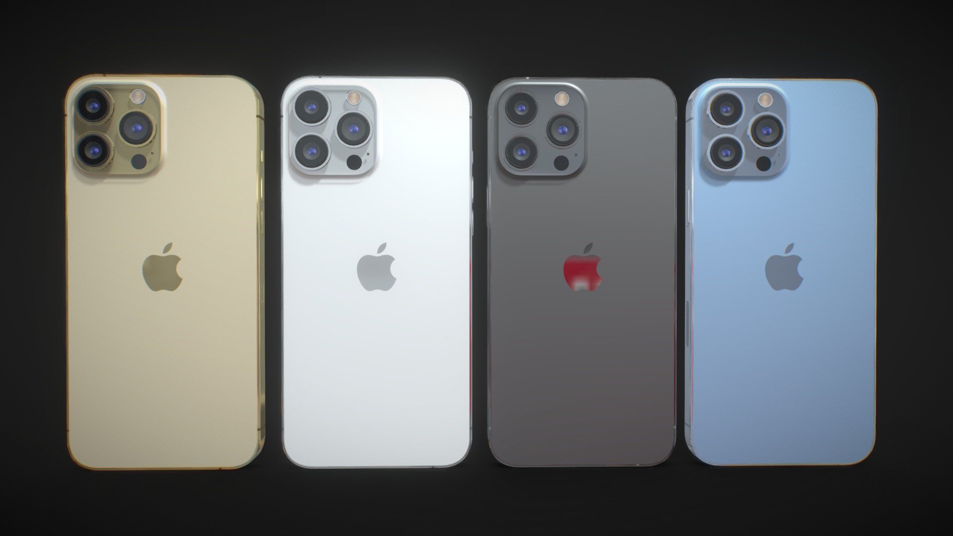 Apple iPhone 13 Pro MAX All colors - Buy Royalty Free 3D model by ...