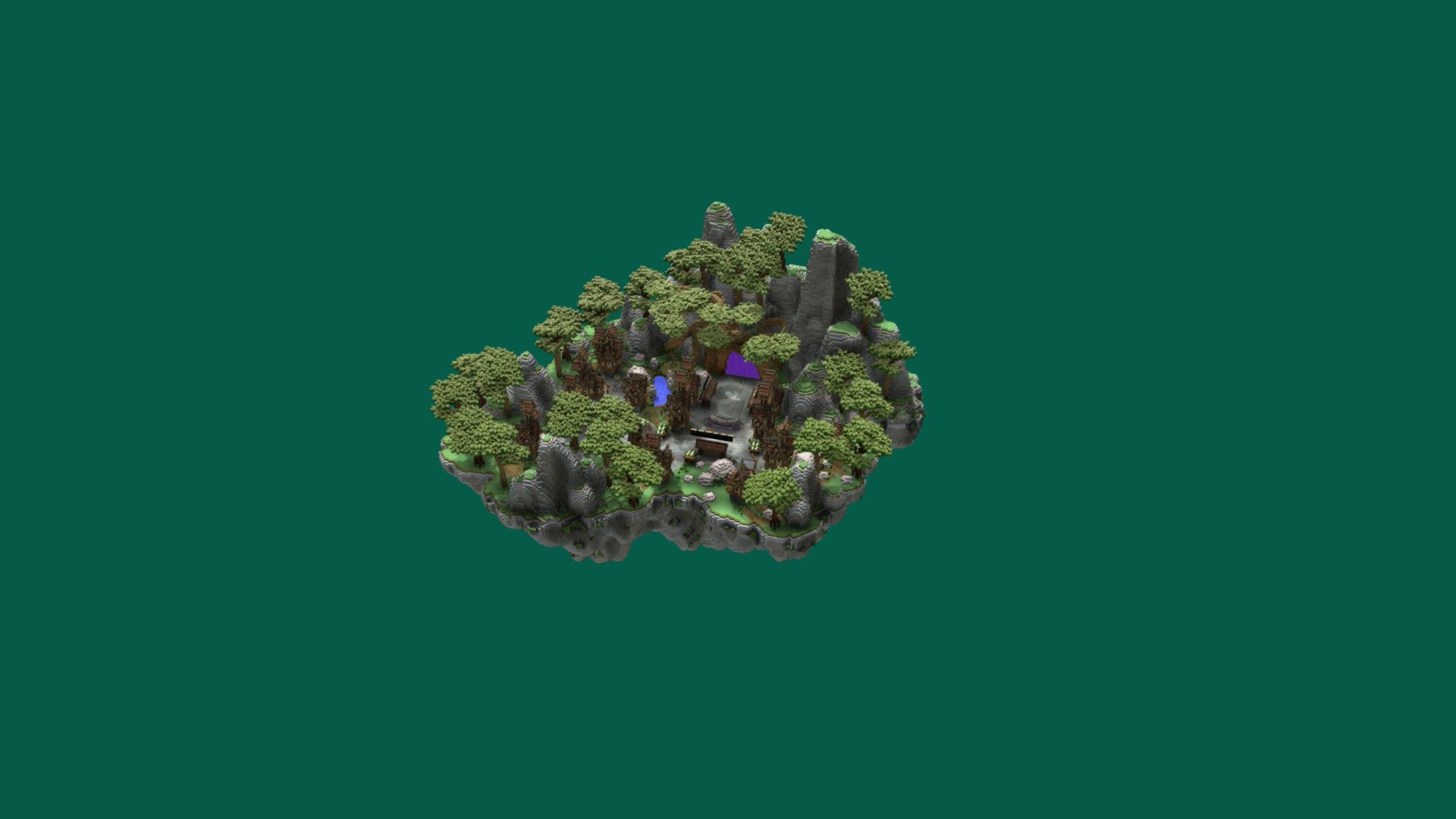 PixelMine | Green Portal Spawn - 3D model by PixelMine [b5c5aba ...
