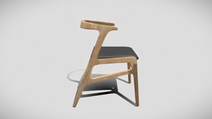 Ashford mid-century chair 3D Model