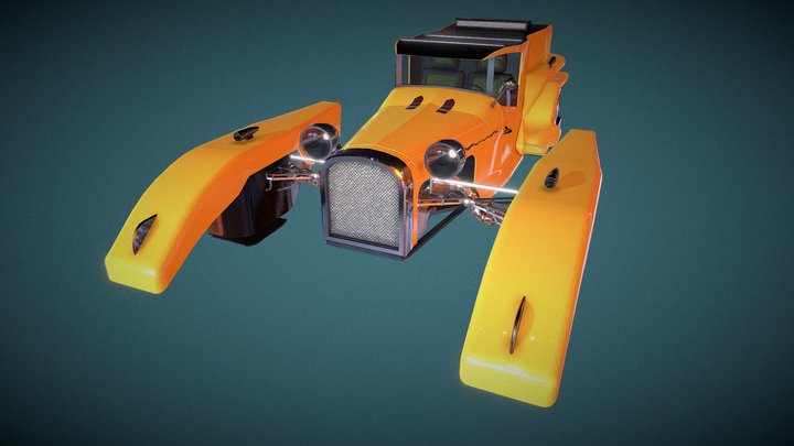 Future old car 3D Model