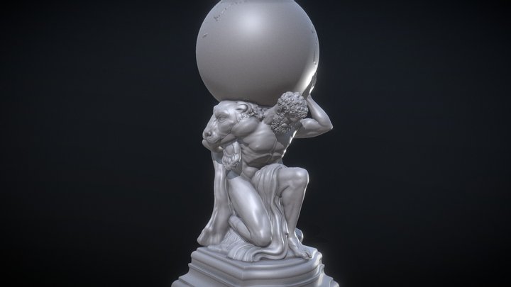 Hercule holding the globe 3D Model
