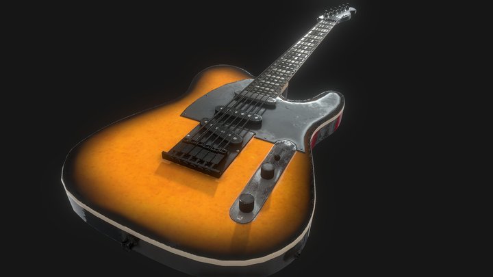 PBR Electric Guitar (Telecaster) 3D Model
