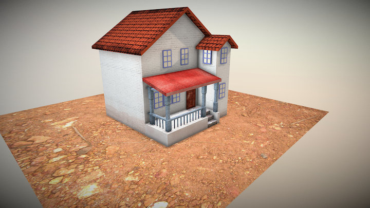 House lowpoly, cartoon 3D Model