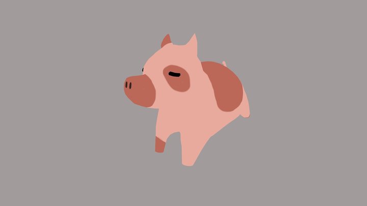 Pigglin the Piglet 3D Model