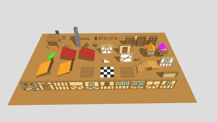 MODULAR BUILDING KIT 3D Model