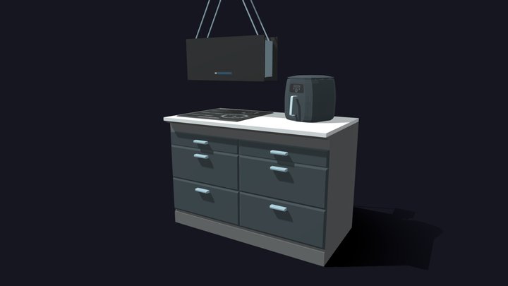 Stove, Fan & Fryer Asset - Home Appliances 3D Model