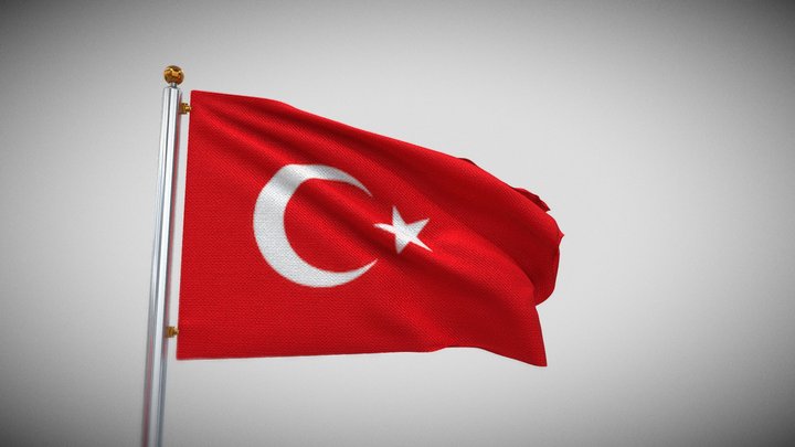 Turkish Flag 3D Model
