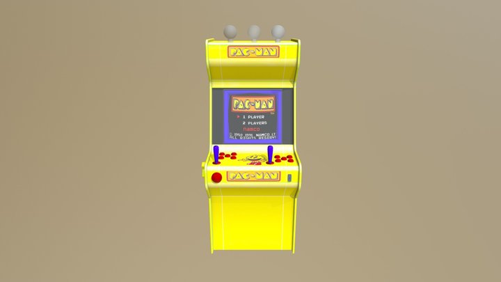 Pac-Man Arcade Machine 3D Model