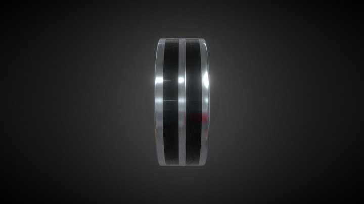 Low Poly Metal Ring 3D Model
