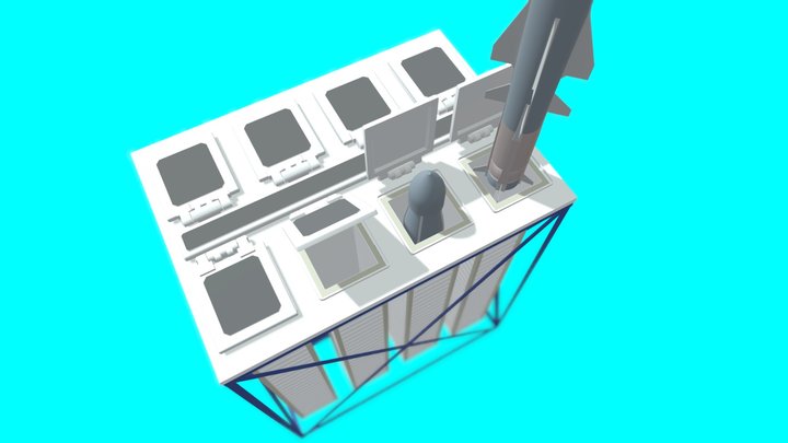 Vertical Launch System Missile Canisters 3D Model