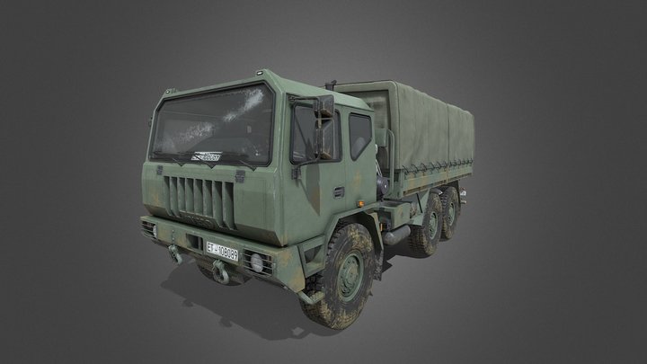 Military Truck Iveco 250M 3D Model