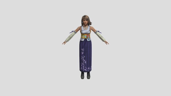 Low Poly Yuna 3D Model