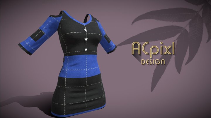 Dress by Acpixl B&B Hot 3D Model