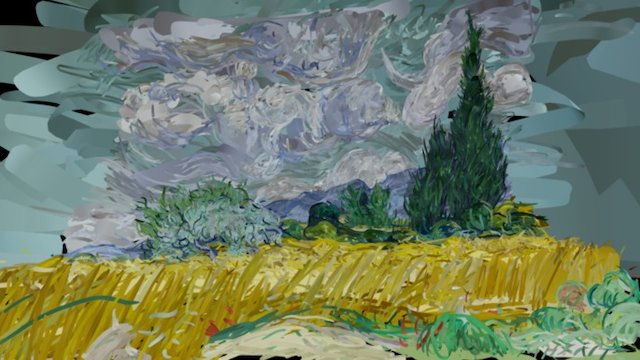 TiltBrush Van Gogh Wheatfield and Cyprus's