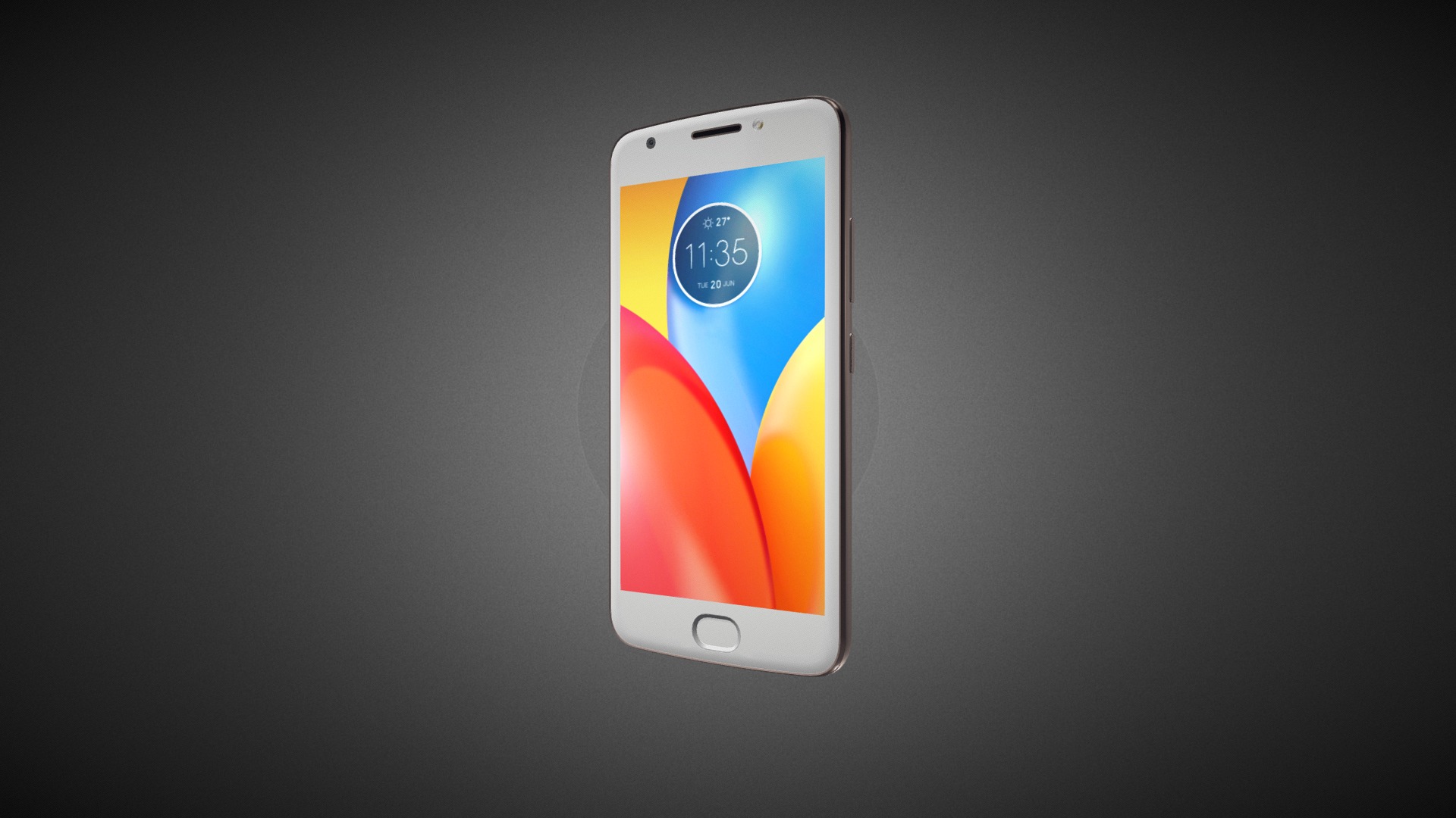 3D model Motorola Moto E4 for Element 3D - This is a 3D model of the Motorola Moto E4 for Element 3D. The 3D model is about a cell phone with a red and blue screen.
