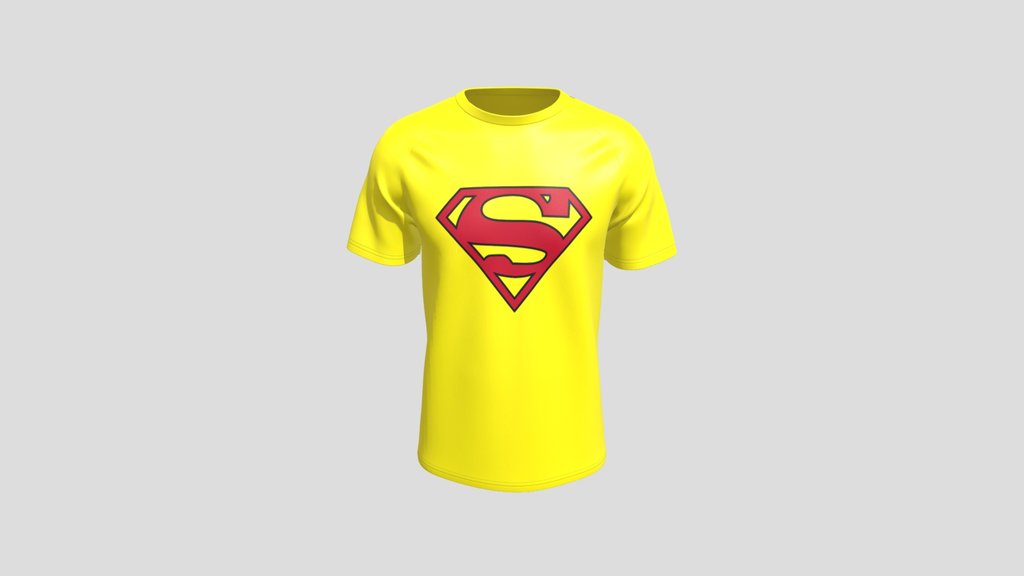 Vibrant Yellow Superman Shield Shirt