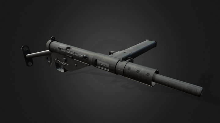 Sten Gun Mk. II 3D Model
