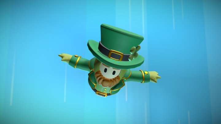 Fall Guys Costume - Leprechaun 3D Model