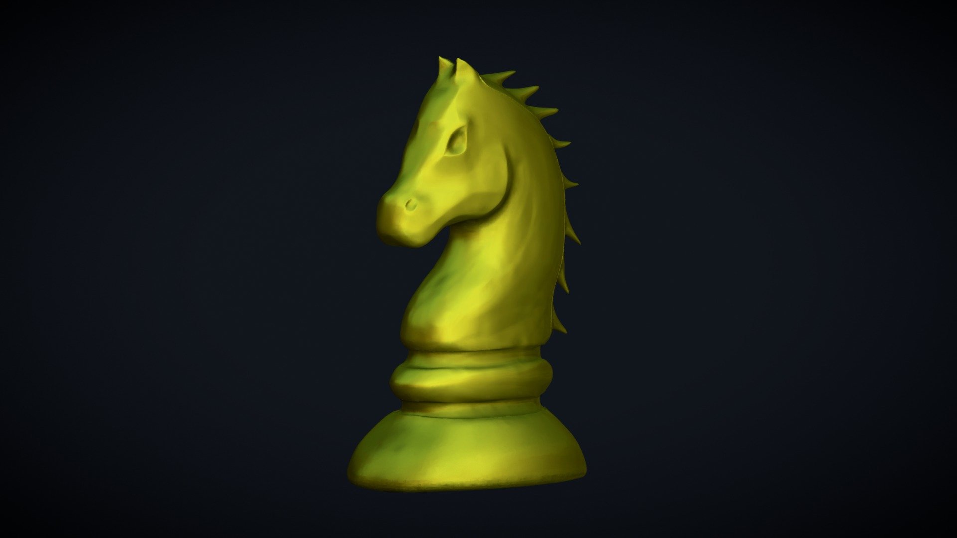 Escultura 3d cavalo jogo de xadrez