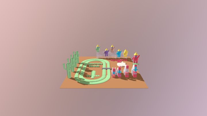 Emerald Race Track(3) 3D Model