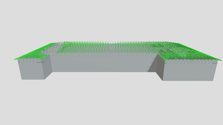 US Frame Factory MiTek Ultra-span Steel Trusses 3D Model