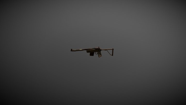 Rust Semi Auto Rifle 3D Model
