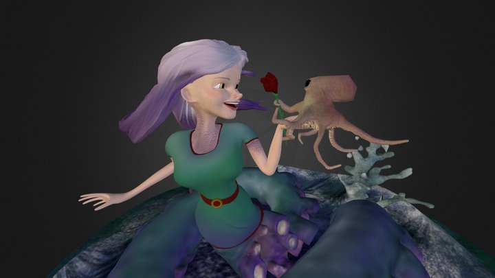 TentacleGirl 3D Model