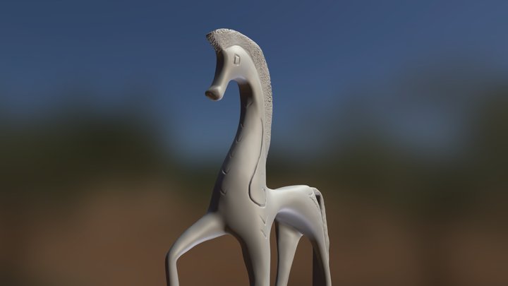 Hellenic Horse Toy 3D Model
