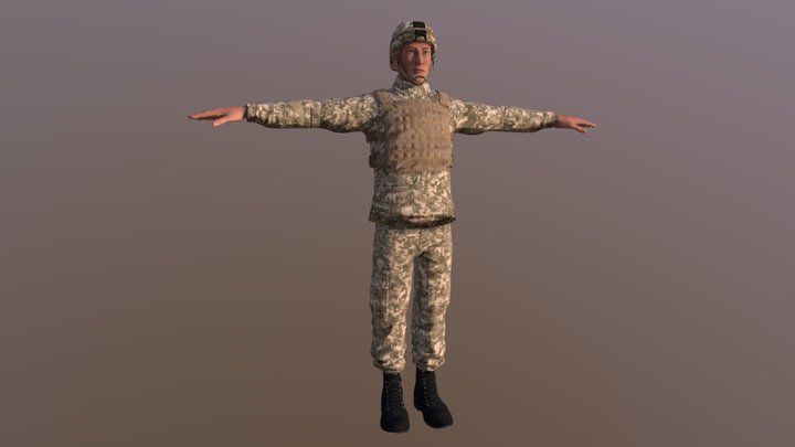 Ukrainian Soldier 3D Model