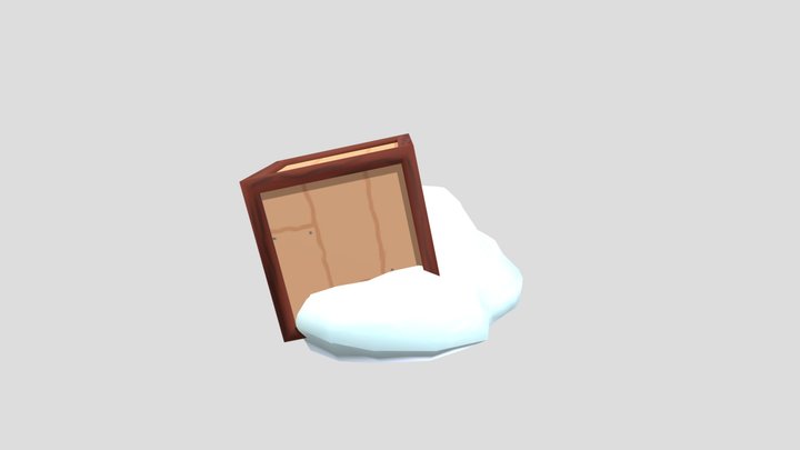 Box in snow 3D Model