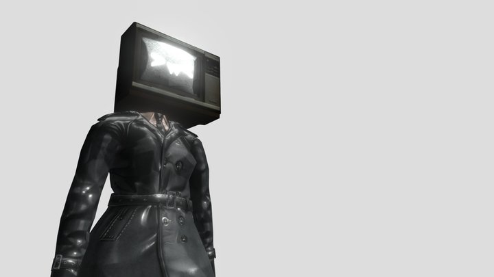 tv woman shiny 3D Model