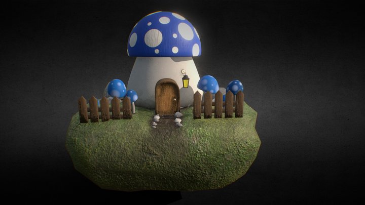 Mushroom House 3D Model