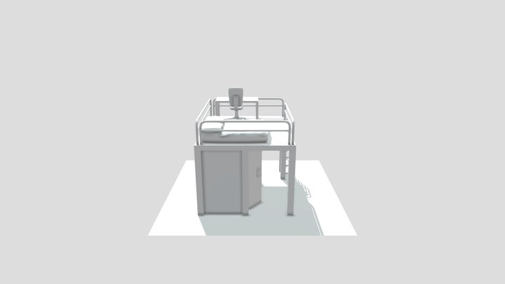 Bunk Bed Loft 3D Model