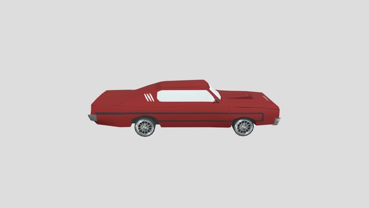 Low-Poly Ford Torino 3D Model