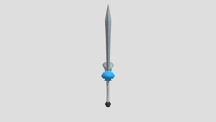 Fantasy blue sword (FREE) 3D Model