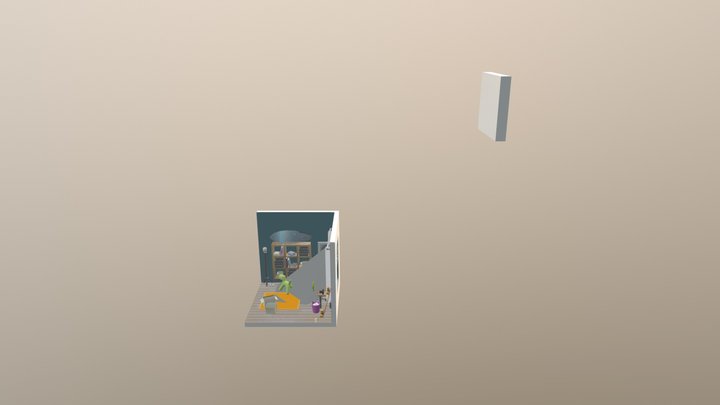 Isometric Student's Room test 3D Model