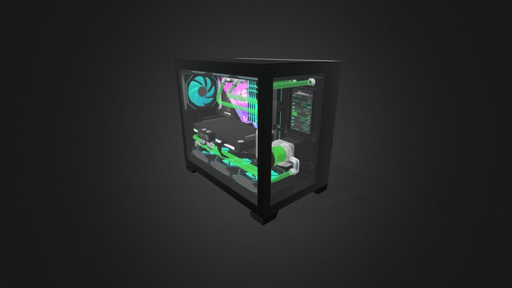 Gaming and Work Computer 3D Model