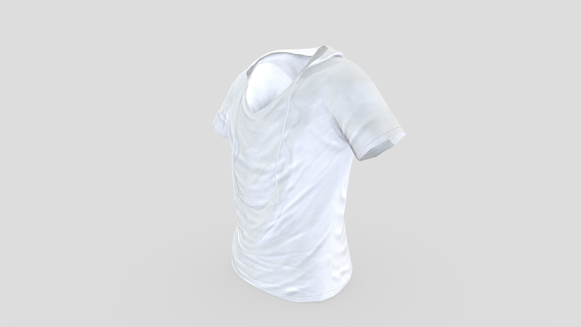 Men's Hooded Loose Tshirt — Sketchfab embed 3D viewer