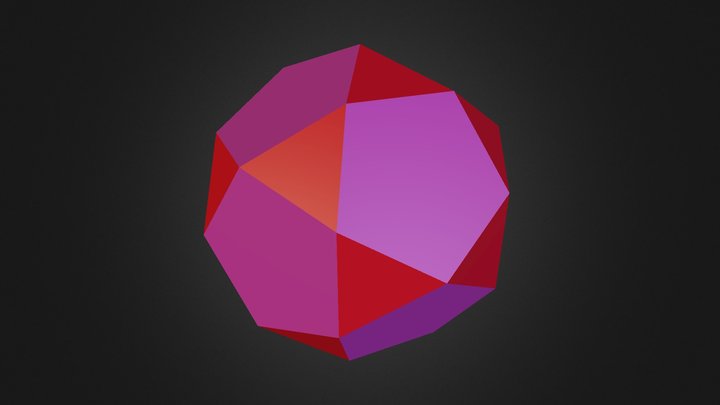 Icosidodecaedro (3,5,3,5) 3D Model