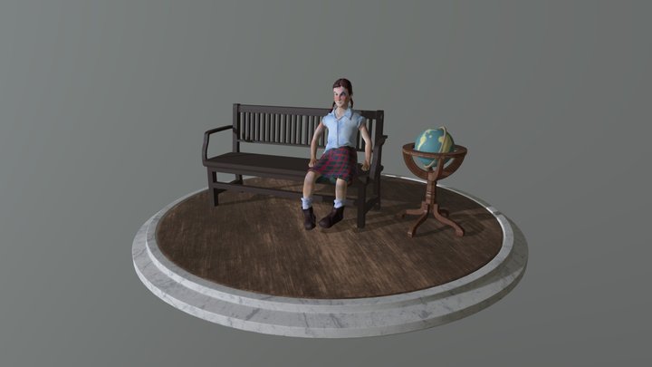 Tribute to Norman Rockwell (Colorized) 3D Model