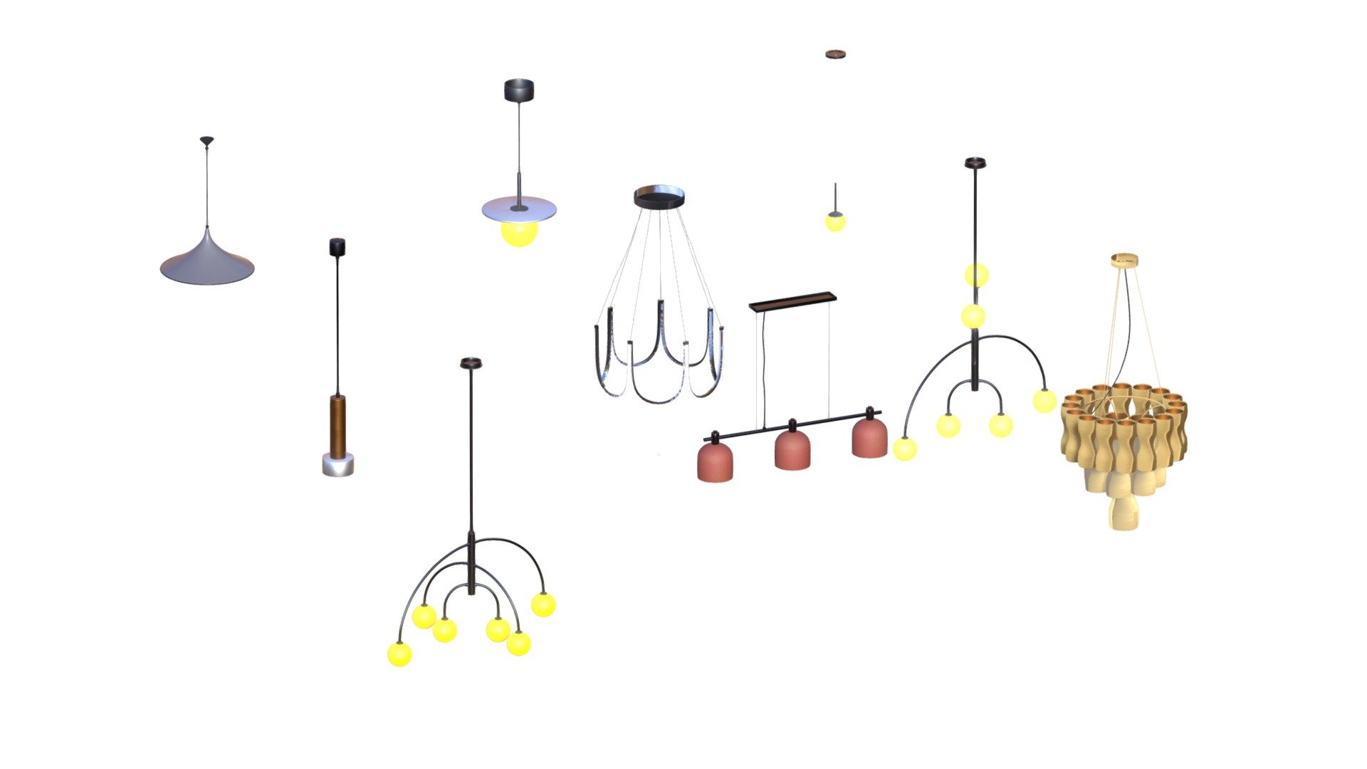 Roof hanging Lights (2) Download Free 3D model by Grapxly [b5e1f15