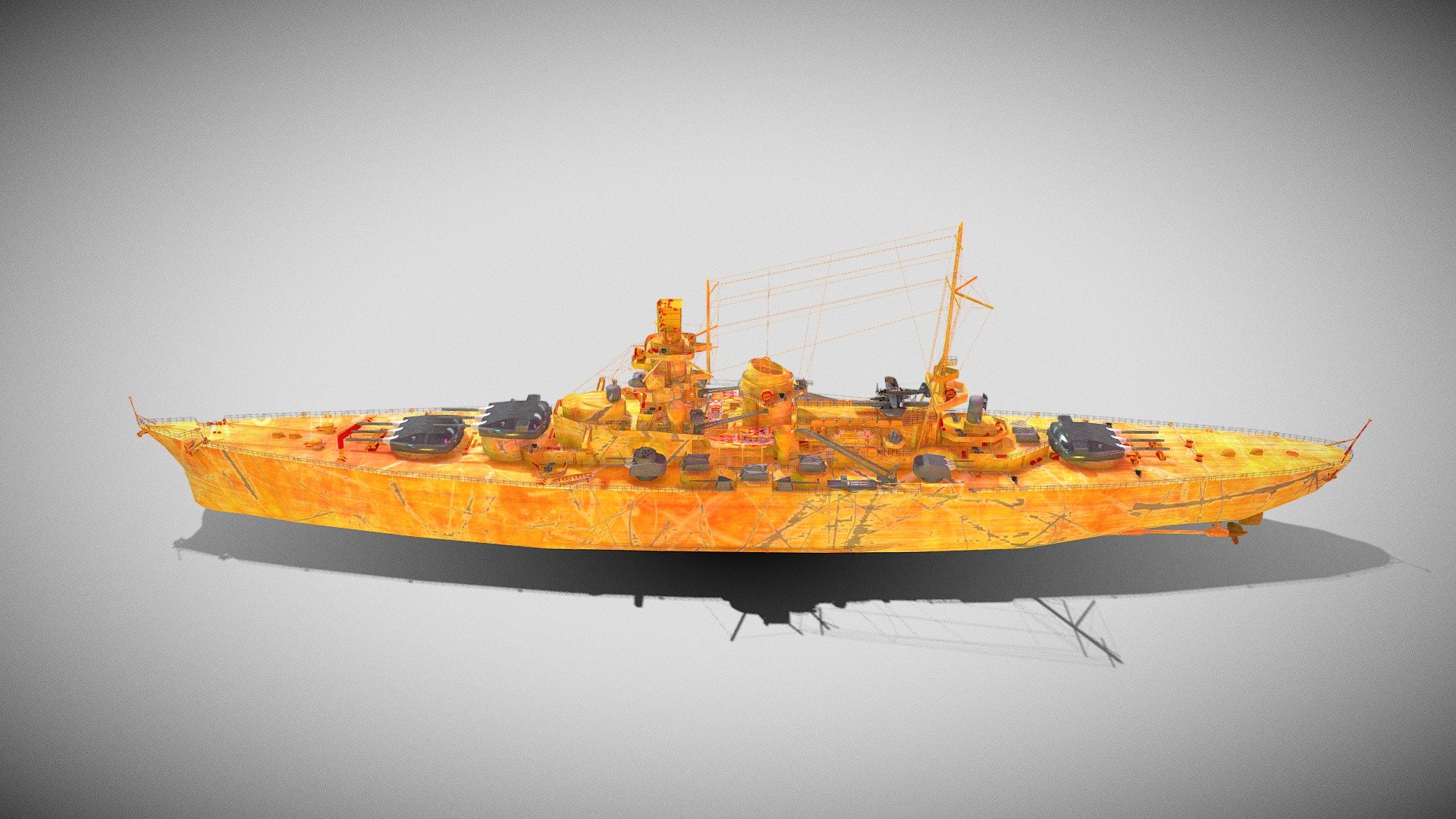 Battle Ship - 3D Model By SD Designer (@Mohan355634gh) [b5e258f ...