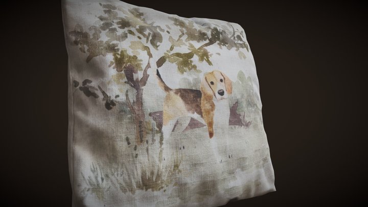 Dog Cushion 3D Model