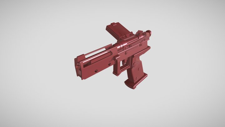 Borderlands Flynts Tinderbox pistol prop 3D Model