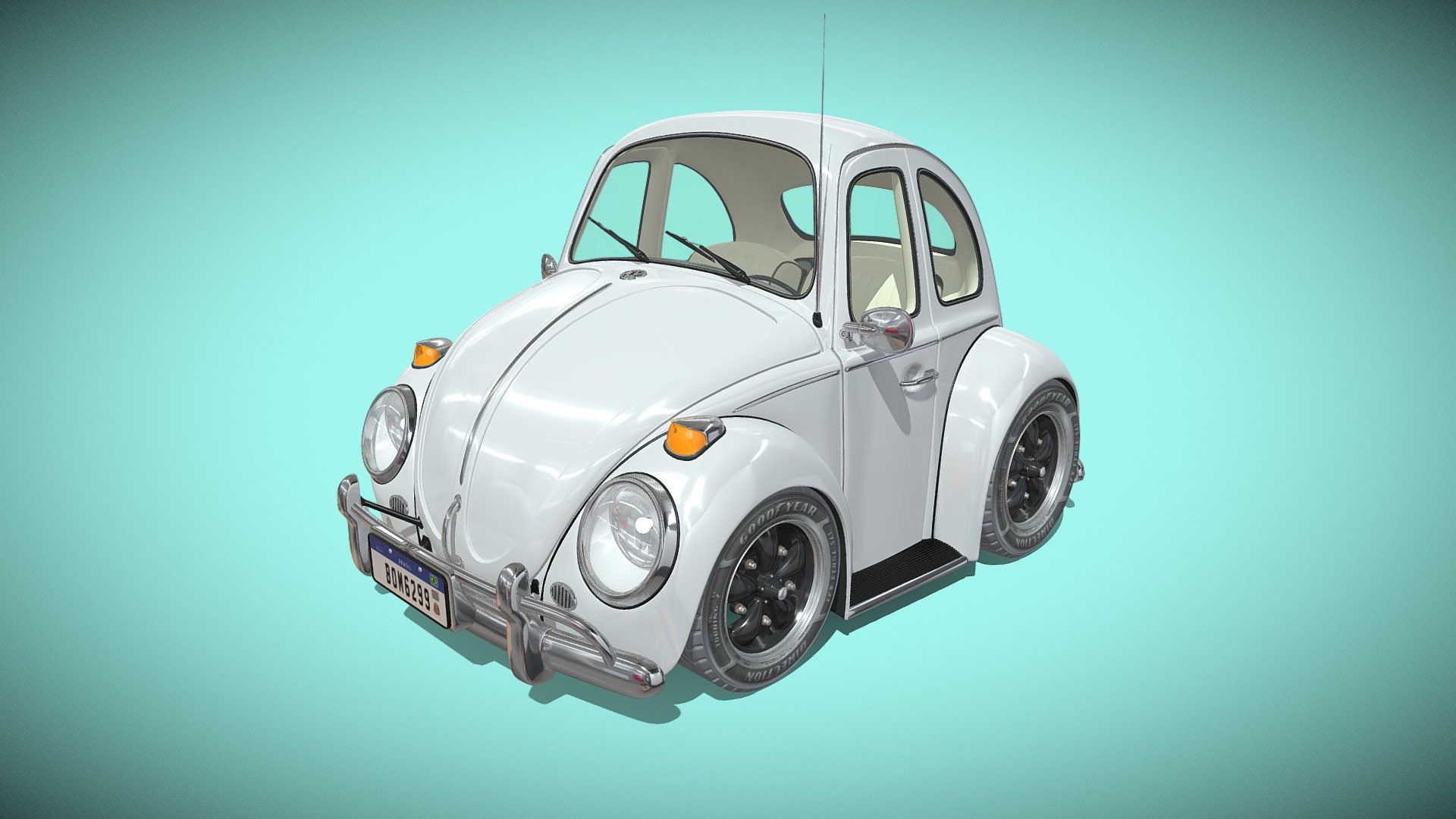 Volkswagen Beetle Fusca - 3D model by Tiny Tork (@tiny.tork) [b5e5471 ...
