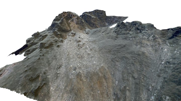 Grosse Grabe rockface, Mattertal, Switzerland 3D Model