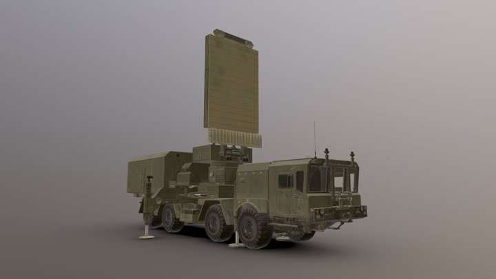 96L6E mobile anti-air radar 3D Model
