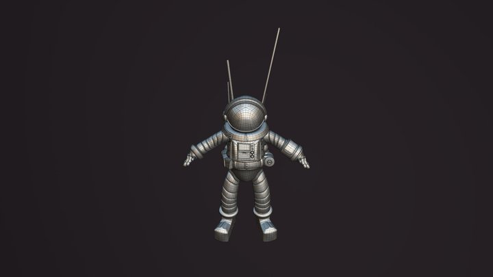 Astronaut Kurzgesacht 3D Model