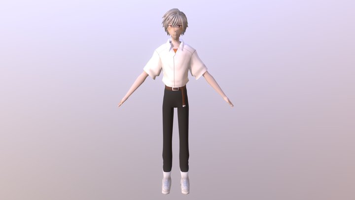 Kaworu Nagisa Fanart 3D Model