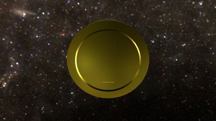 Super Mario Coin 3D Model